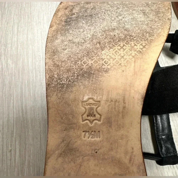 Tory Burch Cassia Women Sandals T Logo Flat Thong Ankle Strap Buckle Black 7.5 - Picture 5 of 6